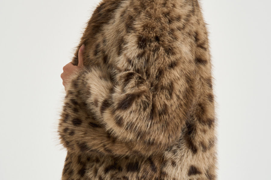 Giacca donna in eco-pelliccia animalier 7323 LE1LEO BULLY 