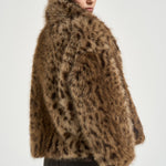 Giacca donna in eco-pelliccia animalier 7323 LE1LEO BULLY 