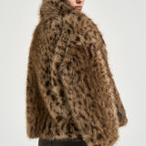 Giacca donna in eco-pelliccia animalier 7323 LE1LEO BULLY 
