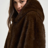Giacca donna in ecopelliccia testa di moro 7363 V02MORO BULLY 