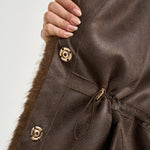 Giacca donna in ecopelliccia testa di moro 7363 V02MORO BULLY 