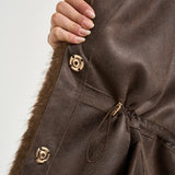 Giacca donna in ecopelliccia testa di moro 7363 V02MORO BULLY 