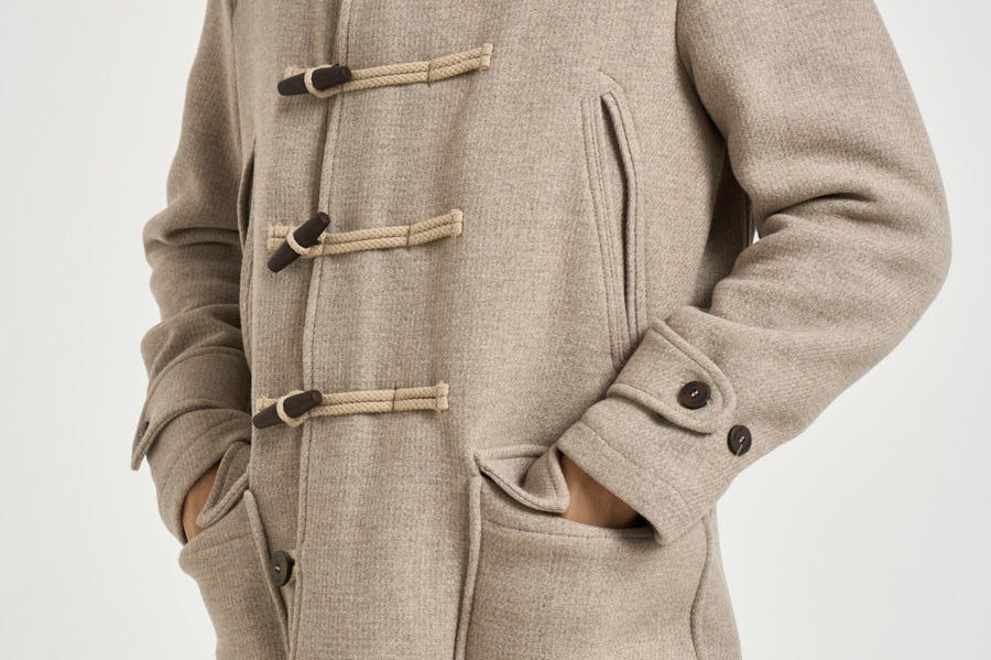 Montgomery uomo idrorepellente rain wool beige ATLANTIC CO CAMPLIN 