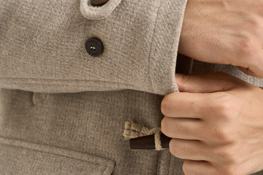 Montgomery uomo idrorepellente rain wool beige ATLANTIC CO CAMPLIN 