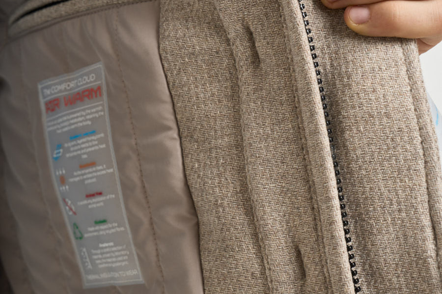 Montgomery uomo idrorepellente rain wool beige ATLANTIC CO CAMPLIN 