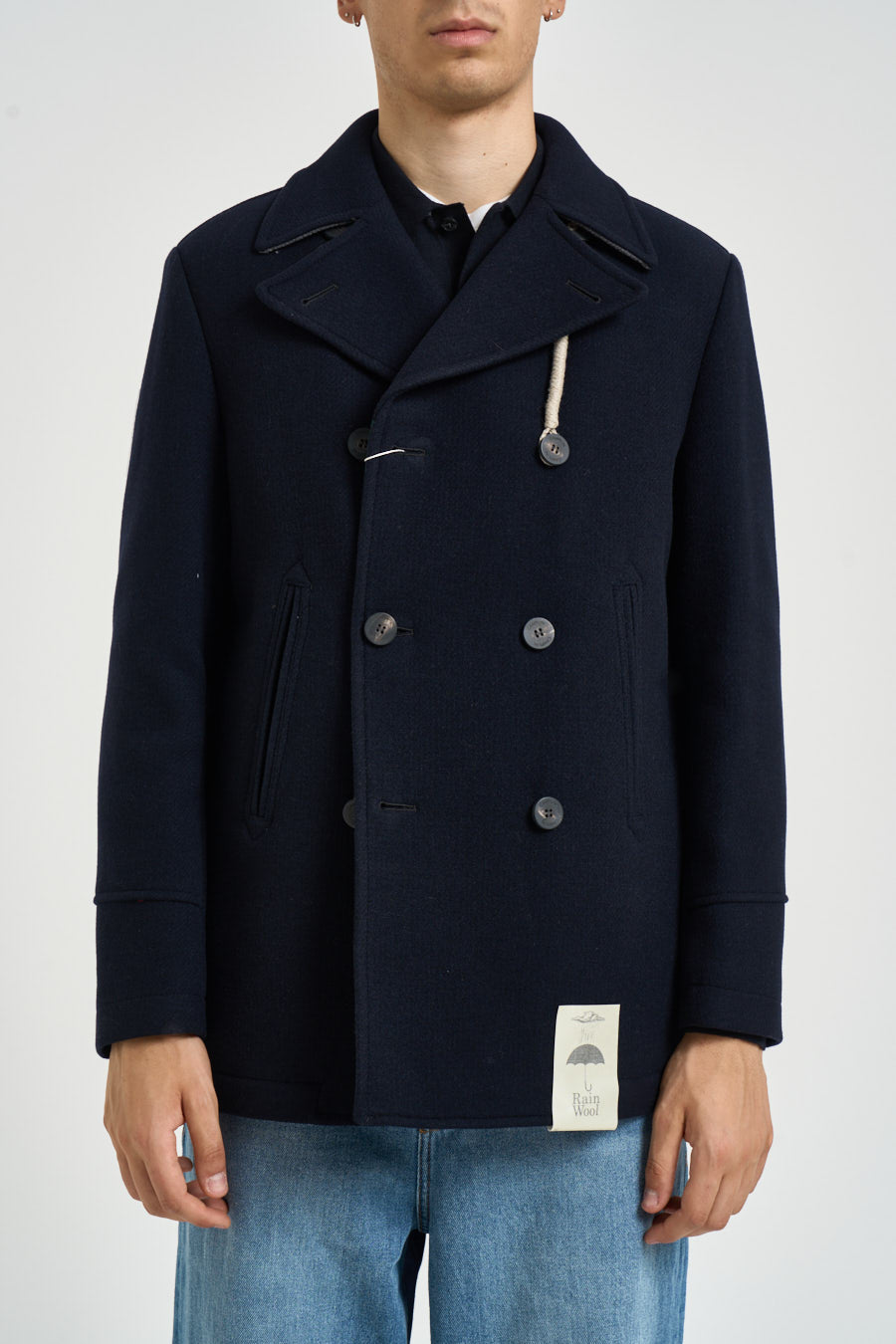Cappotto uomo doppiopetto blu navy ISLAND BN CAMPLIN 