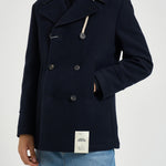 Cappotto uomo doppiopetto blu navy ISLAND BN CAMPLIN 