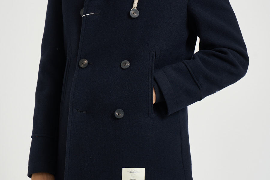 Cappotto uomo doppiopetto blu navy ISLAND BN CAMPLIN 