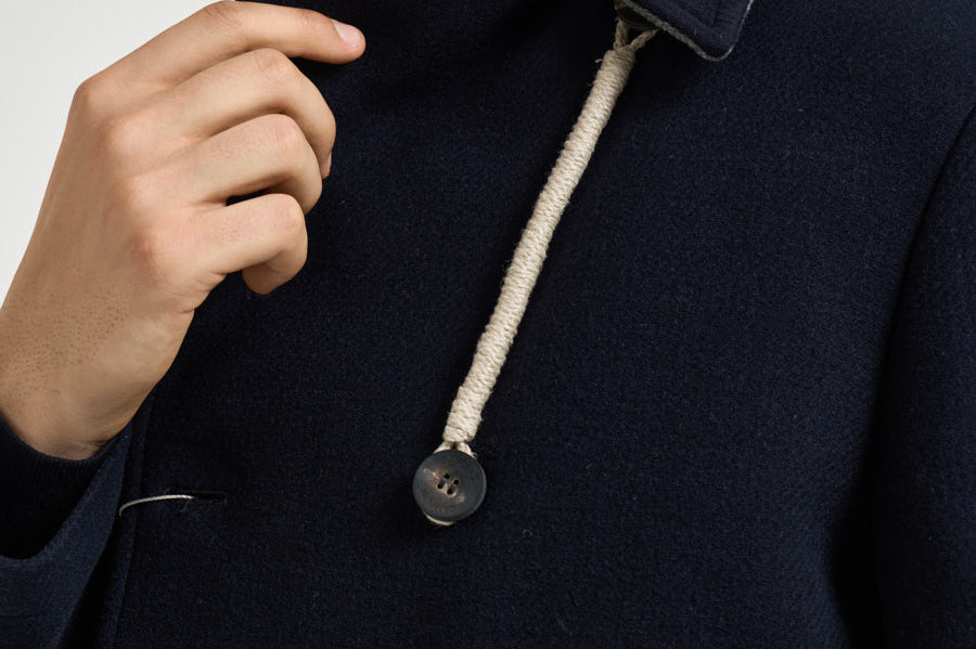 Cappotto uomo doppiopetto blu navy ISLAND BN CAMPLIN 