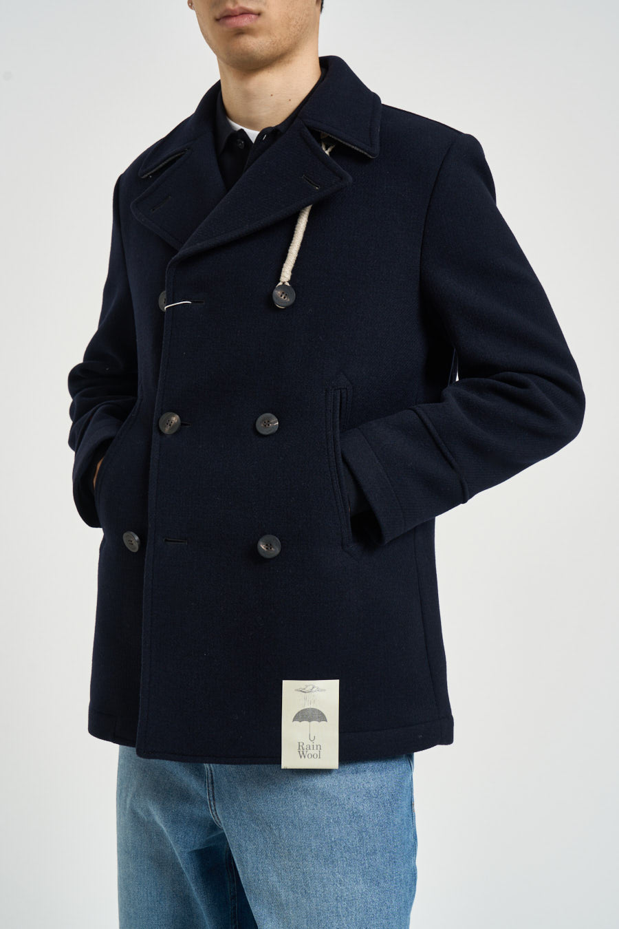 Cappotto uomo doppiopetto blu navy ISLAND BN CAMPLIN 
