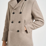 Cappotto uomo doppiopetto beige ISLAND CO CAMPLIN 