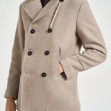 Cappotto uomo doppiopetto beige ISLAND CO CAMPLIN 