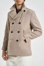 Cappotto uomo doppiopetto beige ISLAND CO CAMPLIN 