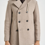 Cappotto uomo doppiopetto beige ISLAND CO CAMPLIN 