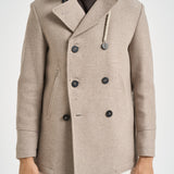Cappotto uomo doppiopetto beige ISLAND CO CAMPLIN 