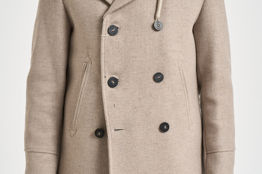 Cappotto uomo doppiopetto beige ISLAND CO CAMPLIN 