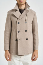 Cappotto uomo doppiopetto beige ISLAND CO CAMPLIN 