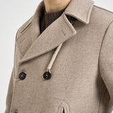 Cappotto uomo doppiopetto beige ISLAND CO CAMPLIN 