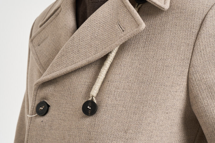 Cappotto uomo doppiopetto beige ISLAND CO CAMPLIN 