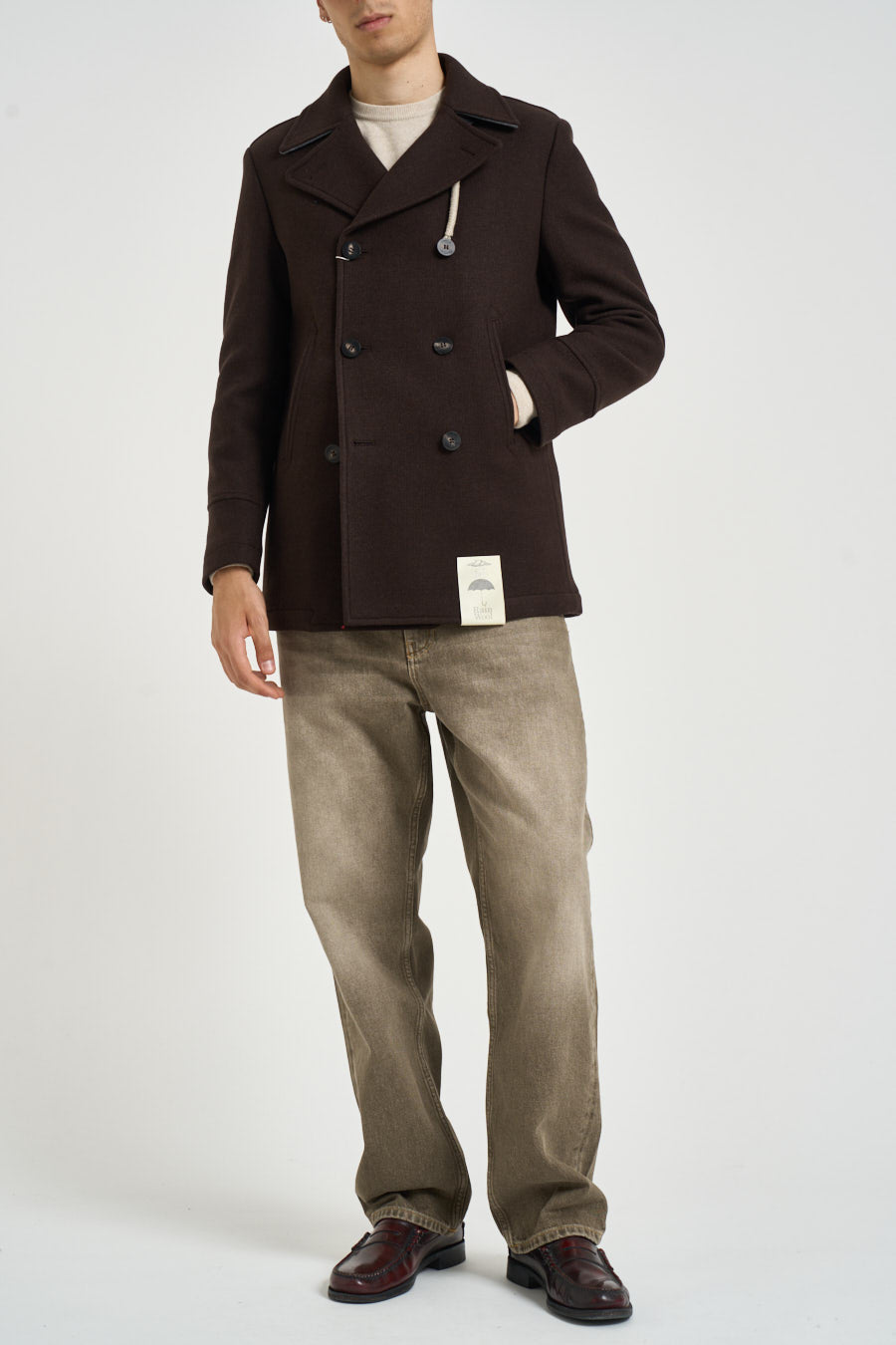 Cappotto uomo doppiopetto testa di moro ISLAND D2 CAMPLIN 