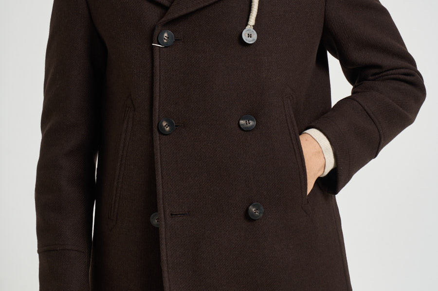 Cappotto uomo doppiopetto testa di moro ISLAND D2 CAMPLIN 