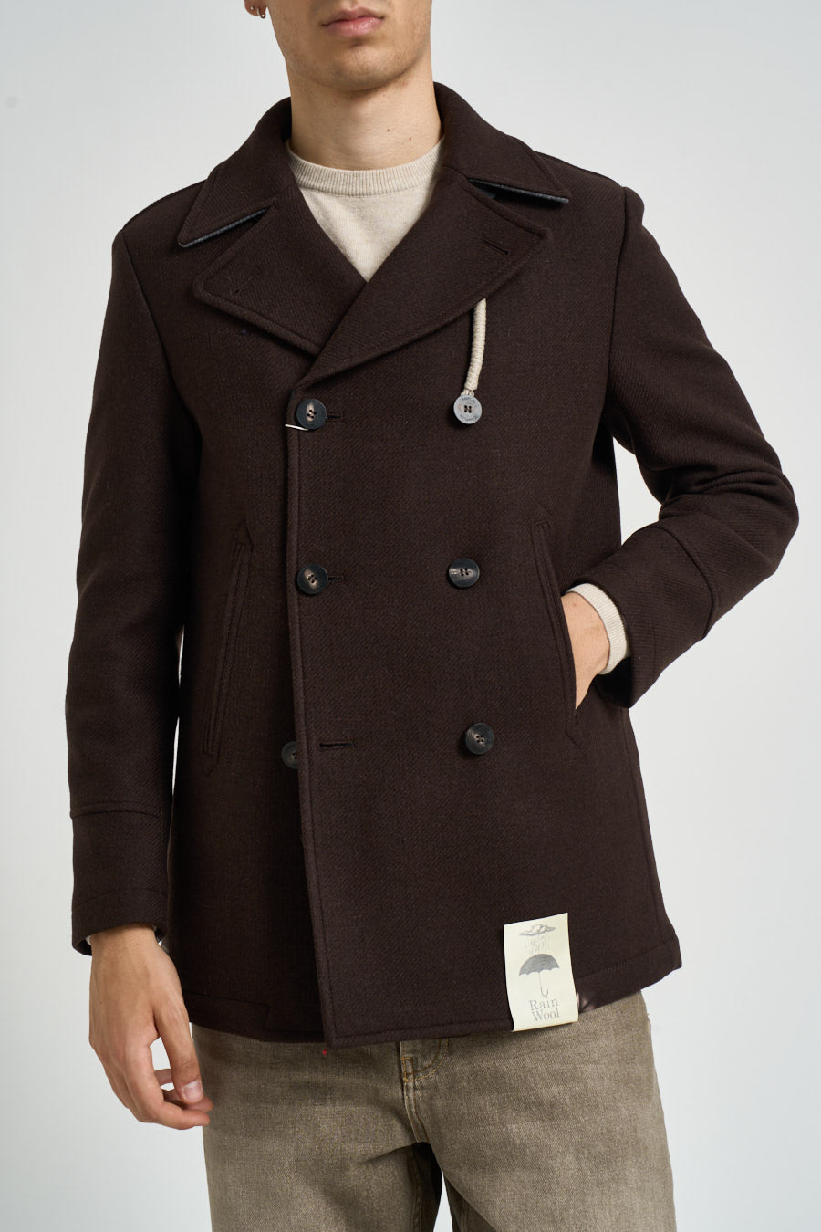 Cappotto uomo doppiopetto testa di moro ISLAND D2 CAMPLIN 