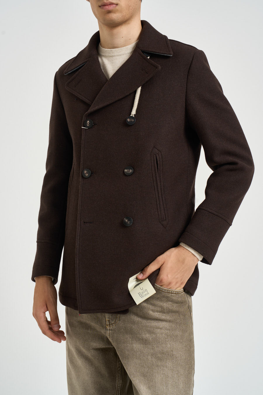 Cappotto uomo doppiopetto testa di moro ISLAND D2 CAMPLIN 