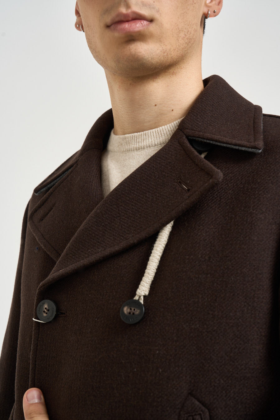 Cappotto uomo doppiopetto testa di moro ISLAND D2 CAMPLIN 