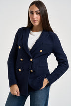 Giacca donna doppio petto in jersey blu FD4157 001 CIRCOLO 1901 