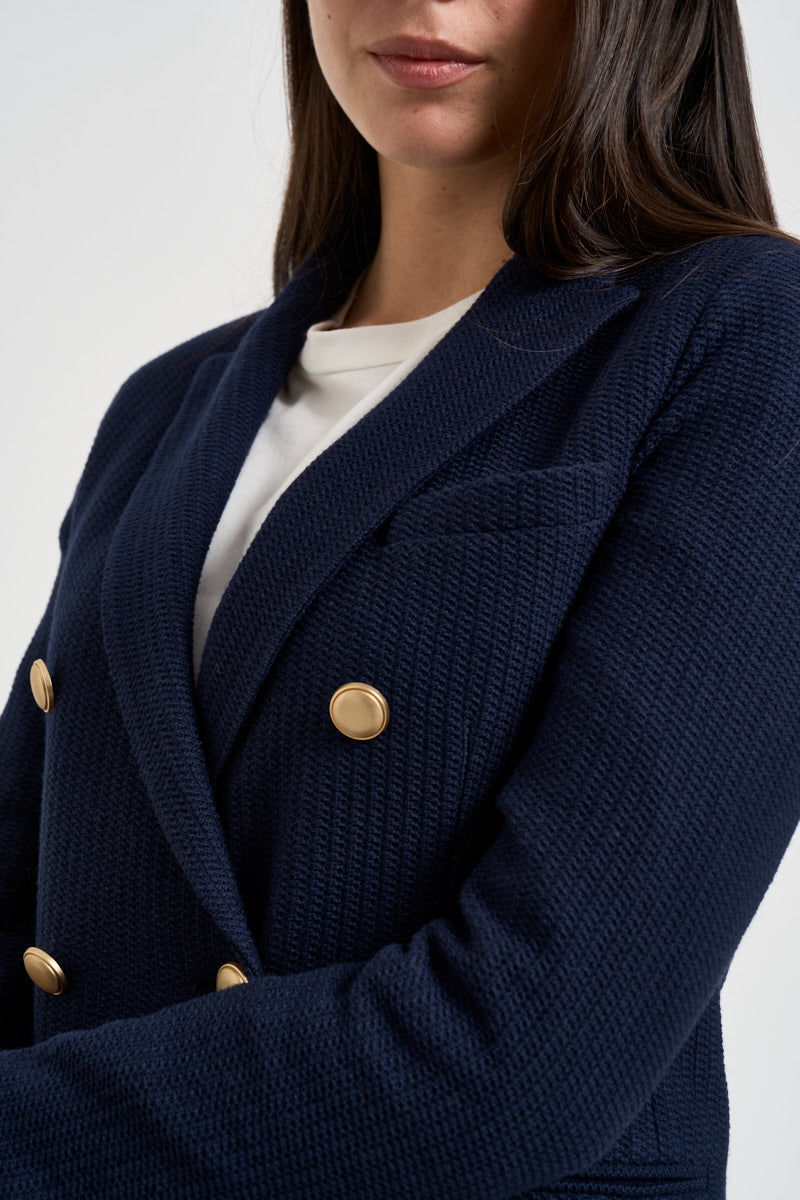 Giacca donna doppio petto in jersey blu FD4157 001 CIRCOLO 1901 