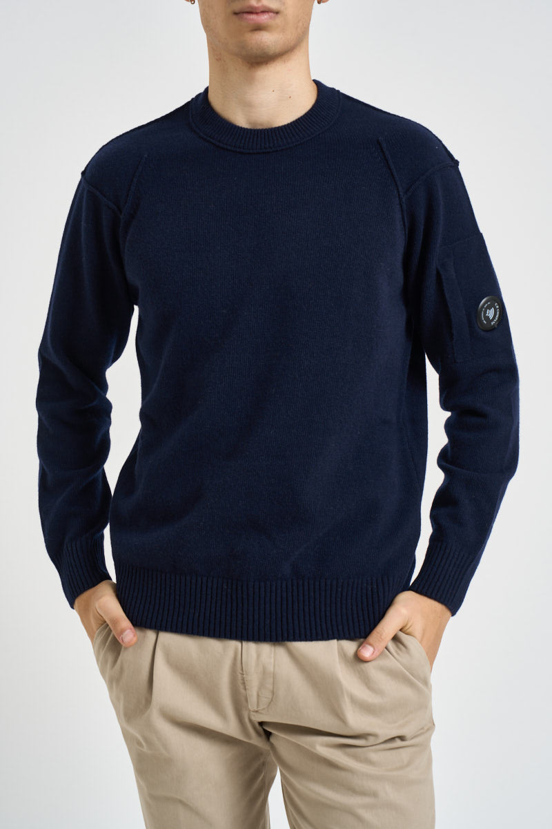 Maglia uomo girocollo blu RFCMKN707 110149888 C.P. COMPANY 