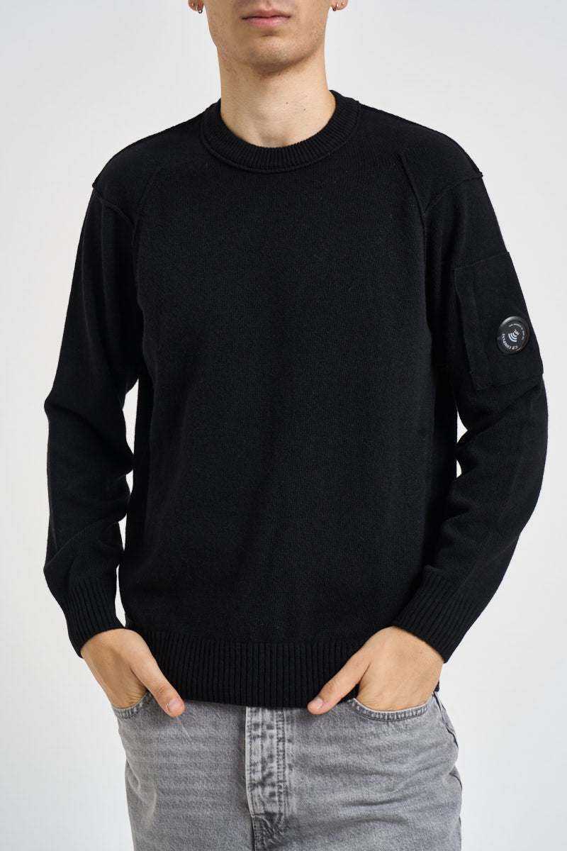 Maglia uomo girocollo nera RFCMKN707 110149999 C.P. COMPANY 