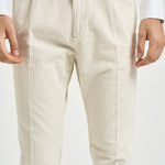 Pantalone uomo in velluto a coste panna M05MITTE 1808102 CRUNA 