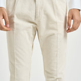 Pantalone uomo in velluto a coste panna M05MITTE 1808102 CRUNA 