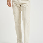 Pantalone uomo in velluto a coste panna M05MITTE 1808102 CRUNA 