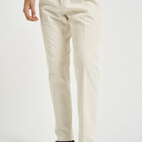 Pantalone uomo in velluto a coste panna M05MITTE 1808102 CRUNA 