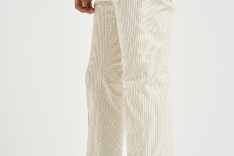 Pantalone uomo in velluto a coste panna M05MITTE 1808102 CRUNA 