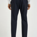 Pantalone uomo con elastico in vita blu M05MITTE 1808122 CRUNA 