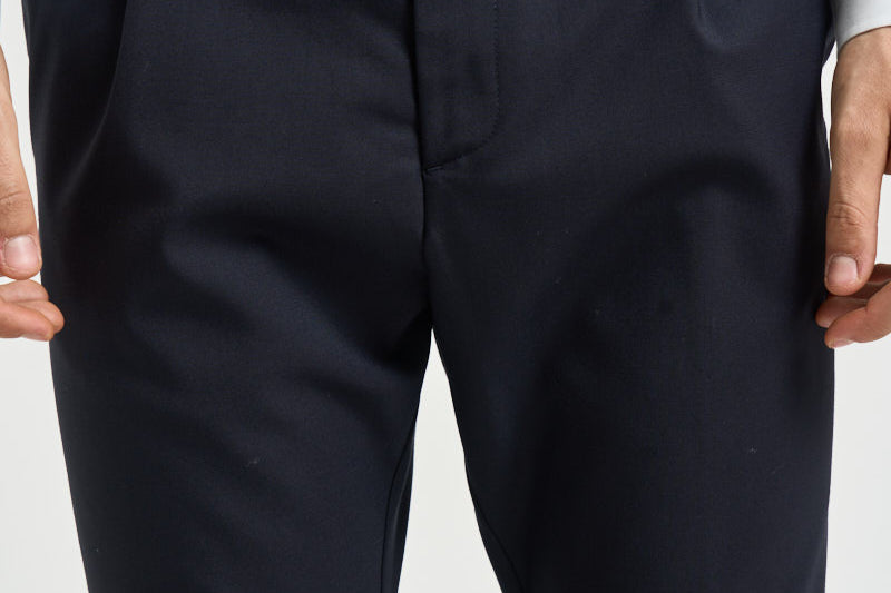 Pantalone uomo con elastico in vita blu M05MITTE 1808122 CRUNA 