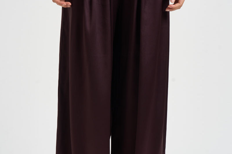 Pantalone donna Sandy palazzo vino 3905A AUBERGINE DANAME 