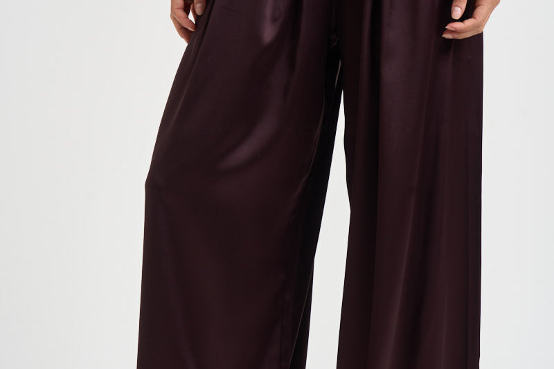 Pantalone donna Sandy palazzo vino 3905A AUBERGINE DANAME 