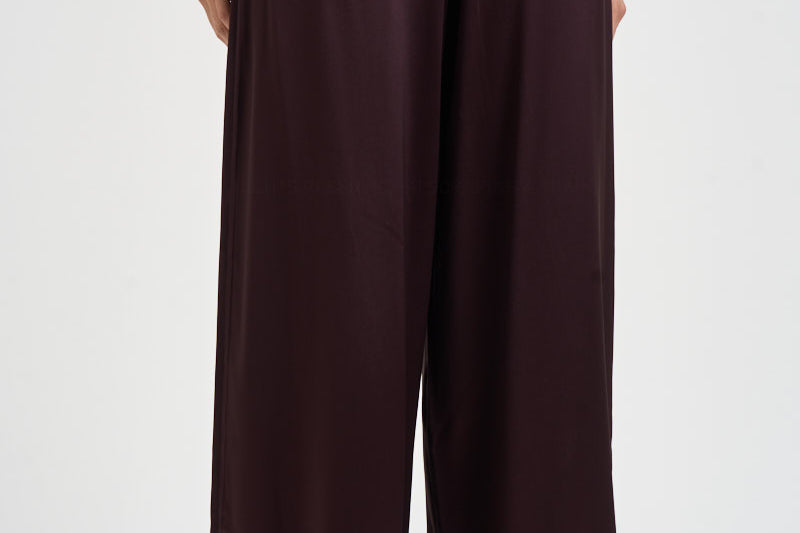 Pantalone donna Sandy palazzo vino 3905A AUBERGINE DANAME 
