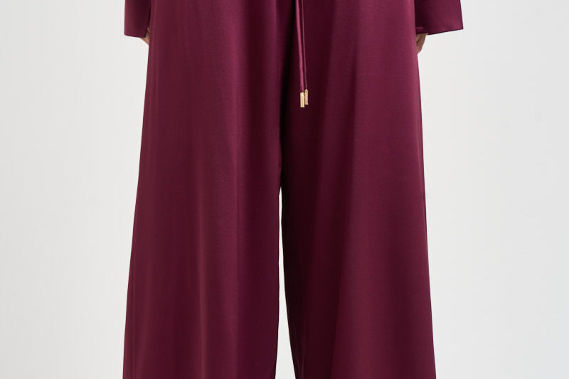 Pantalone donna Sandy palazzo magenta 3907S BORDEAUX DANAME 