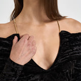 Abito donna Meryl lungo in velluto devorè nero 626FW6924V BLACK DANAME 