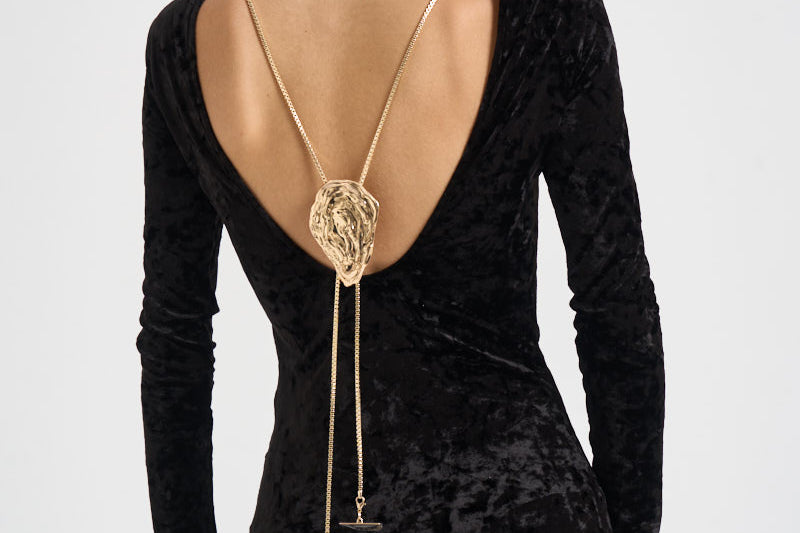 Abito donna Romane lungo in velluto nero 6930V BLACK DANAME 
