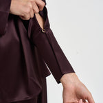 Camicia donna Alessia con chiusura gioiello vino 7913A AUBERGINE DANAME 