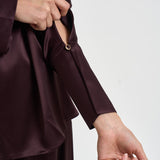 Camicia donna Alessia con chiusura gioiello vino 7913A AUBERGINE DANAME 