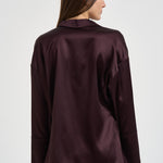 Camicia donna Alessia con chiusura gioiello vino 7913A AUBERGINE DANAME 