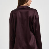 Camicia donna Alessia con chiusura gioiello vino 7913A AUBERGINE DANAME 