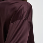 Camicia donna Alessia con chiusura gioiello vino 7913A AUBERGINE DANAME 